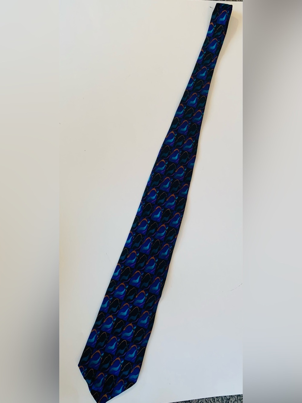 J. Garcia Black Aqua Purple Jerry Garcia J. Neck Tie Collector’s Edition